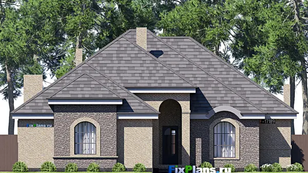 Проект одноэтажного дома 17х27м S274м2 F-17189