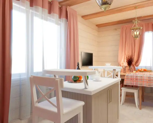 Дизайн дома из бруса