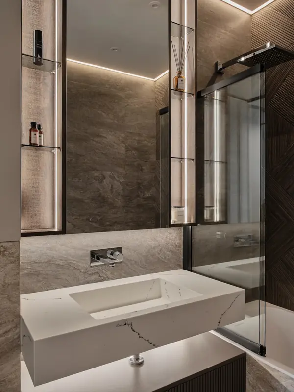 Реализация дизайна-проекта ванной ЖК " Дом на  Дачной "