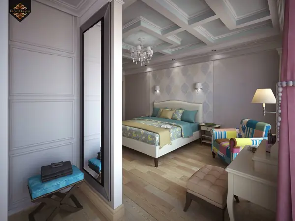 "Фьюжн в интерьере"трехкомнатная квартира в Казани по ул. Муштари