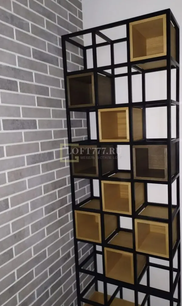 Компактный стеллаж в стиле лофт