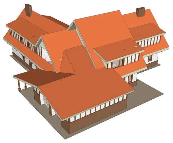 Концепт проект дома в классическим европейском стиле