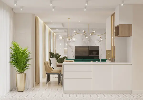 Трехкомнатная квартира в стиле КОНТЕМПОРАРИ