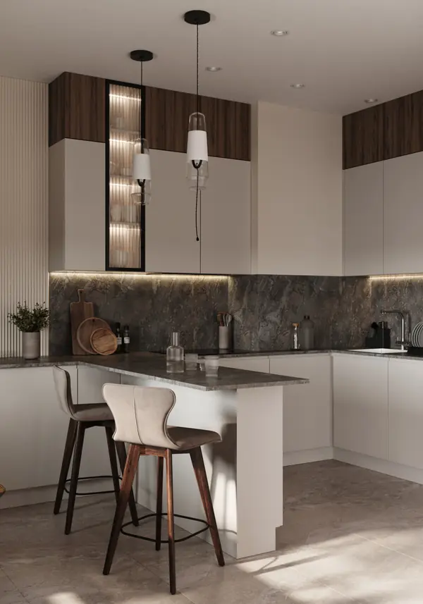 Кухня в квартире на набережной Адмирала Лазарева