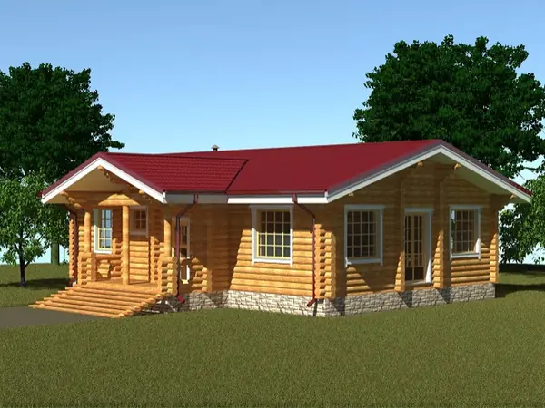 Проект дома из оцилиндрованных бревен №279