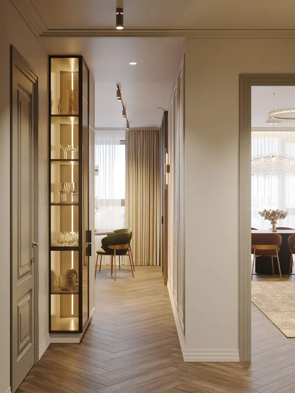 Интерьер трехкомнатной квартиры