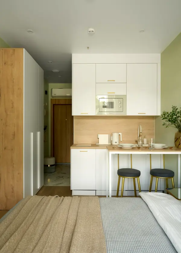 Квартира — студия по дизайн проекту Екатерины Тагировой. Санкт-Петербург