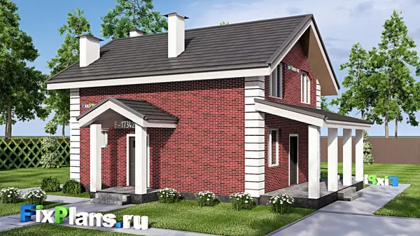 Проект дома с мансардой 10х11 м S111м2 F-17342