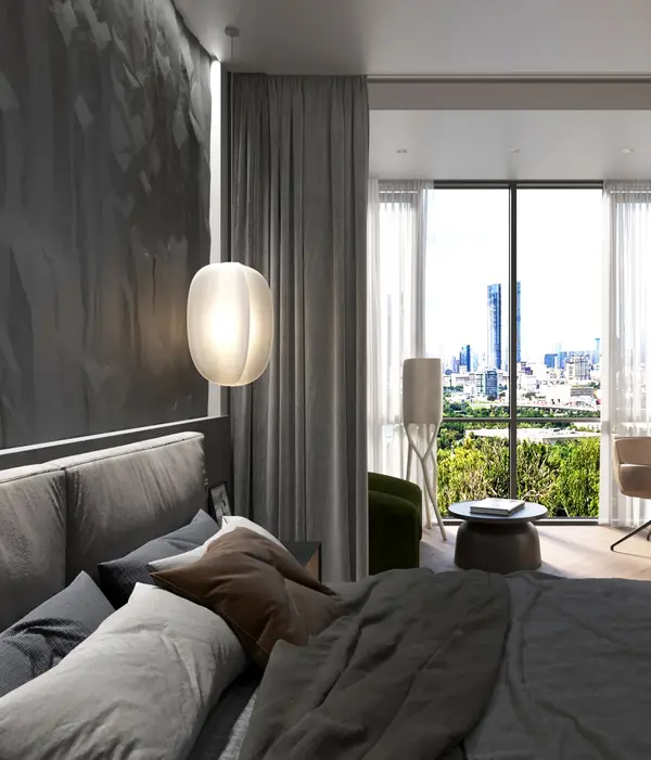 Дизайн интерьера спальни 19,7 м²