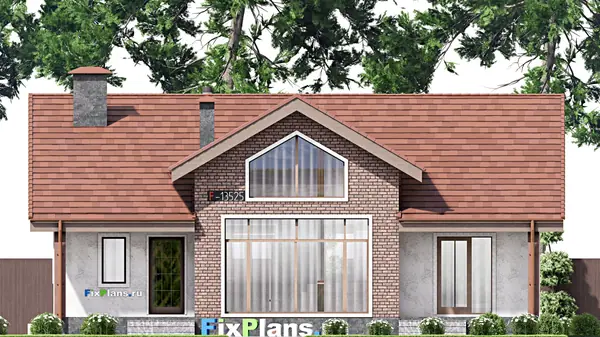 Проект одноэтажного дома 13х13м S113м2 F-13535