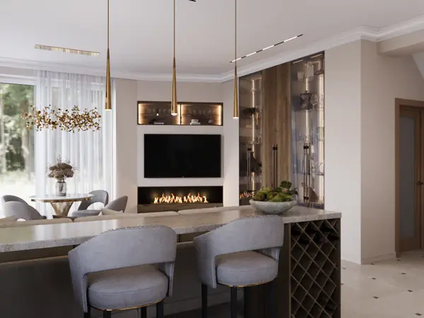 Первый этаж коттеджа