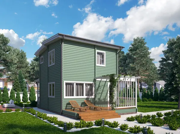 Дом из клеёного бруса сезонного проживания "Визит 2"