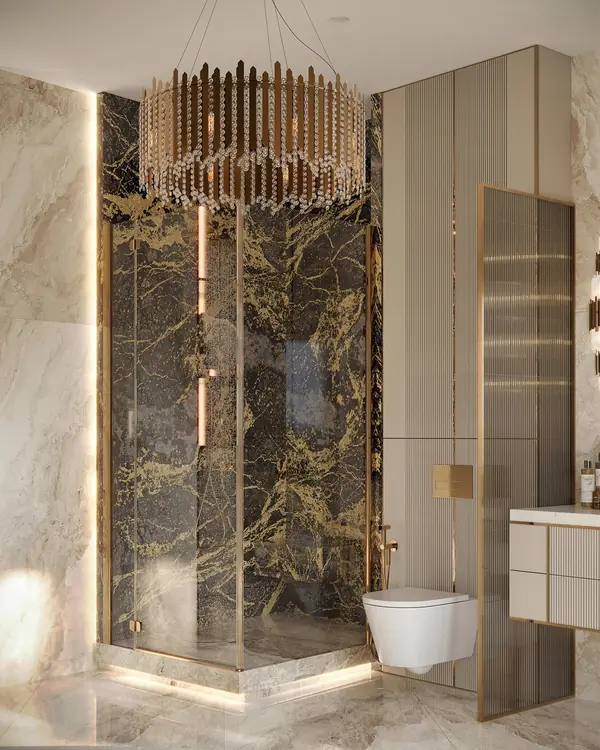 Роскошный дизайн квартиры в стиле современная классика в ЖК "Квартал Лахта парк"