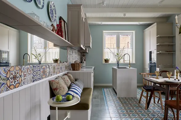 Кухня с котельной в шкафу