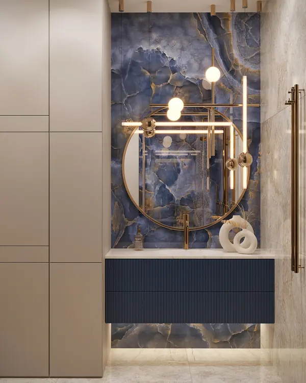 Роскошный дизайн квартиры в стиле современная классика в ЖК "Квартал Лахта парк"