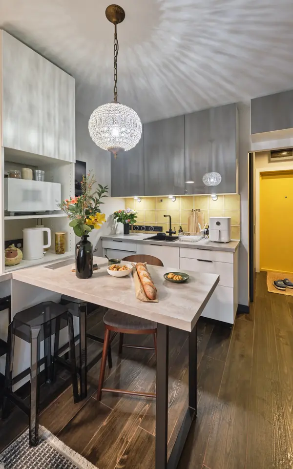 Интерьерная съёмка студии 19 кв.м. на Братиславской (Москва)