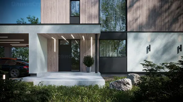 Современный дом «Истон» с плоской крышей