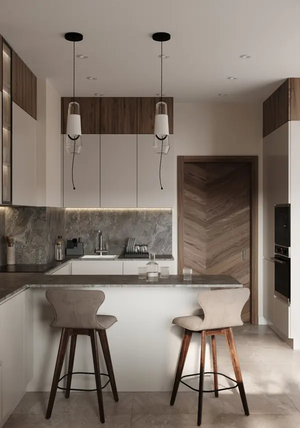 Кухня в квартире на набережной Адмирала Лазарева