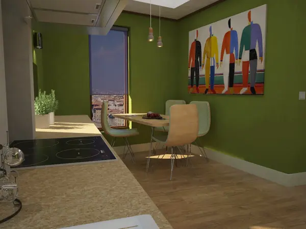 Малевич в интерьере жилой квартирі