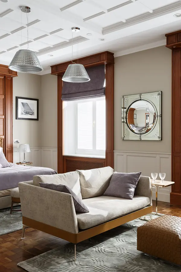 Проект квартиры площадью 134 кв. м. (Сергей Клочков) - Спальня / Lounge зона в с