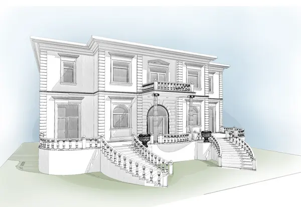 Проект загородного дома в Классическом стиле