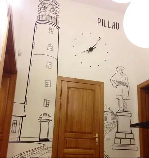 Художественная роспись коридора. Частный дом