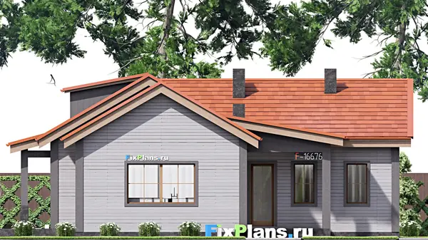 Проект одноэтажного дома 15х17м S173м2 F-16676