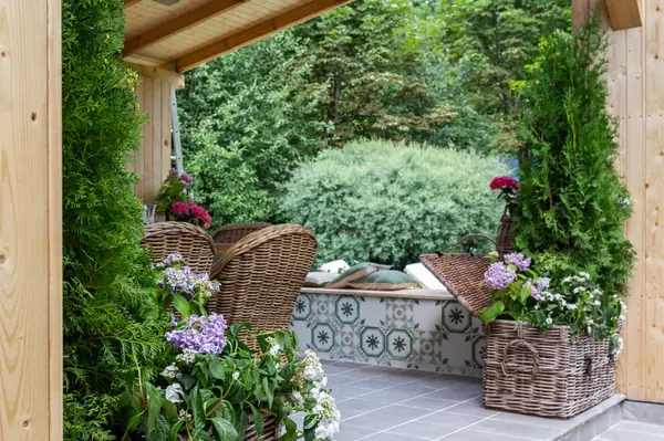 Беседка с летней кухней для Анастасии Вертинской и Степана Михалкова. "На дачу"