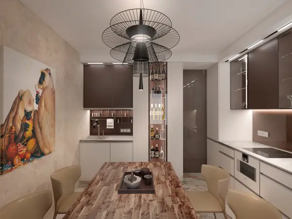 Небольшая современная кухня