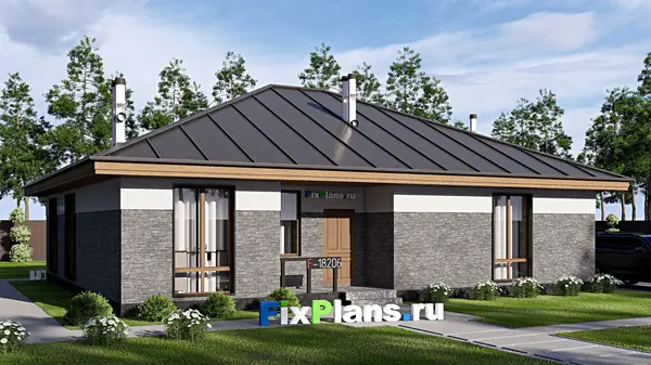Проект одноэтажного дома 13х15м S135м2 F-18206