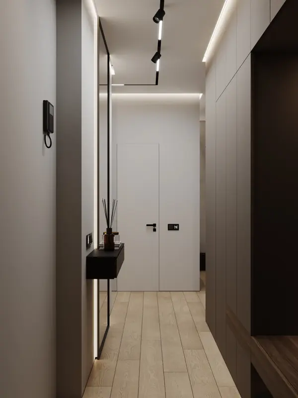 Брутальный современный интерьер, ЖК Румянцево Парк