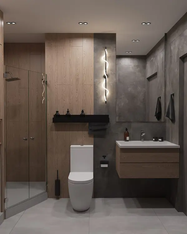 Проект интерьера квартиры 27 м2 в ЖК "Огни"