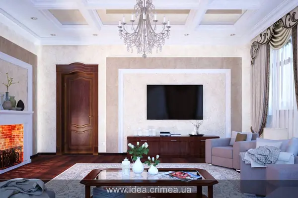 Living room in traditional style