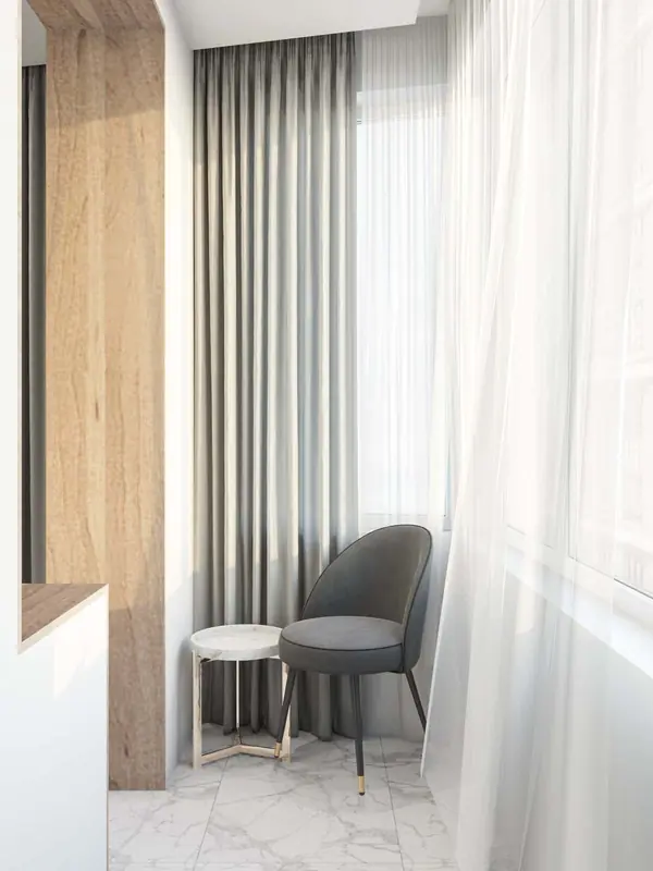 современная двушка в светлых тонах