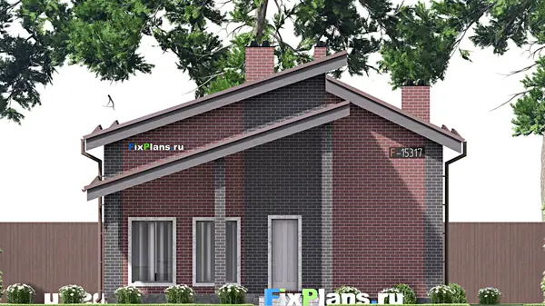 Проект дома с мансардой 9х11 м S107м2 F-15317