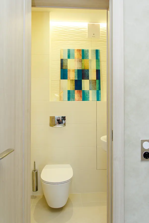 Гостевой санузел. Реализация. Квартира для молодых и успешных.