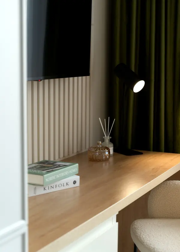 Квартира — студия по дизайн проекту Екатерины Тагировоq