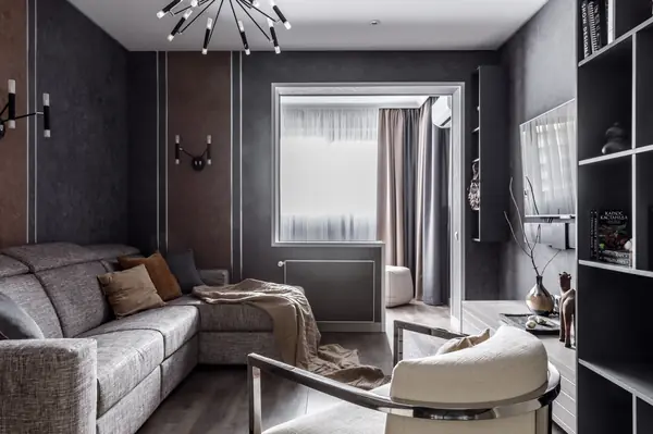 4-х комнатная квартира с черно-белой геометрией