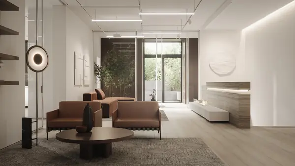 The Whale – Minimalist modern hall