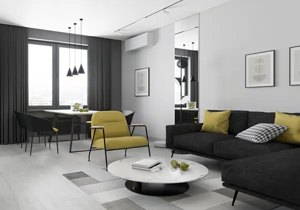 Квартира в монохромной гамме