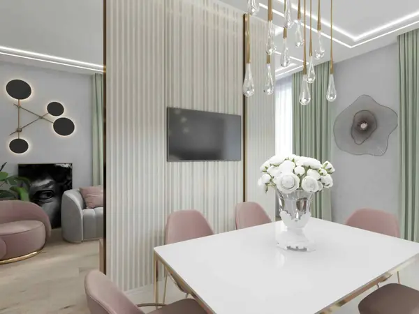 Дизайн и ремонт квартиры на Золоторожском Валу — Золотой акцент