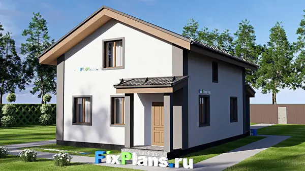 Проект дома с мансардой 8х13 м S127м2 F-17810