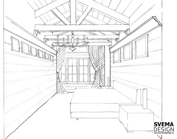 Дизайн-проект интерьера коттеджа у залива
