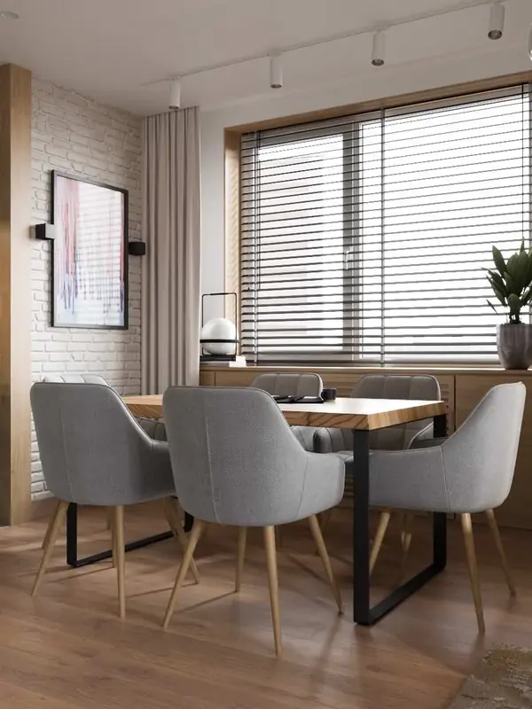 Кухня в бежево-серых тонах