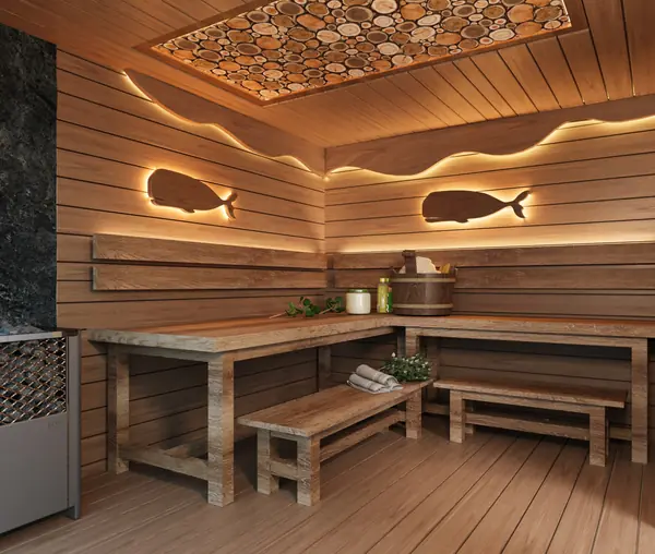 Баня в рыбацком стиле