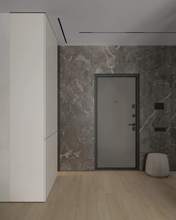 ЖК «Зенит», современный интерьер квартиры, построенный на контрастах