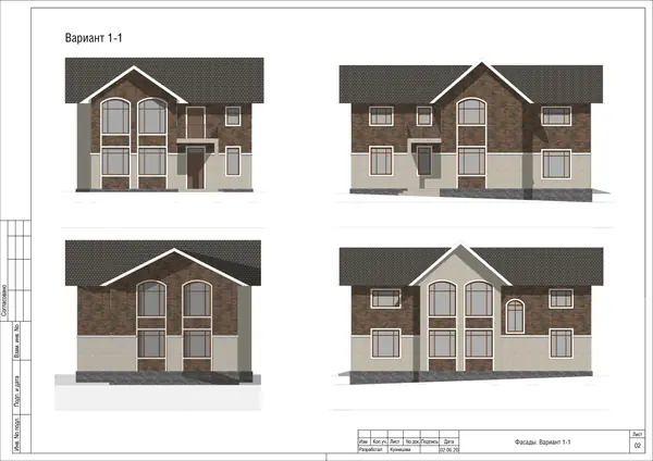 Эскизный проект коттеджа в Красницах, Лен. область