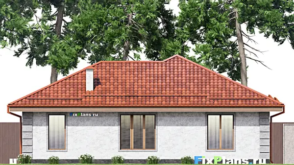 Проект одноэтажного дома 14х12м S116м2 F-14786