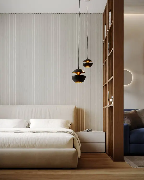 Проект совмещенной спальни-гостиной