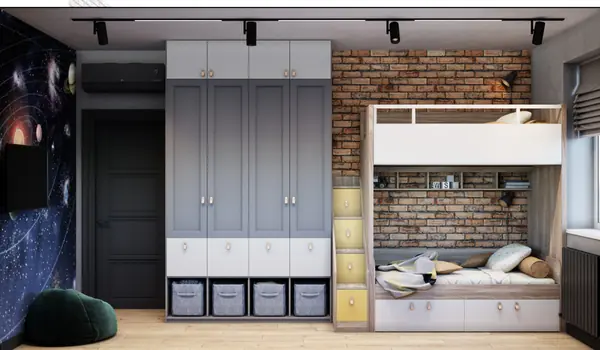 Дизайн детской спальни 15м